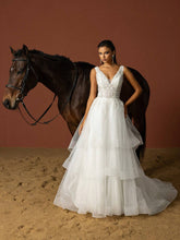 Solid Color V-Neck Tiered Sparkle Sequined Sleeveless Dress